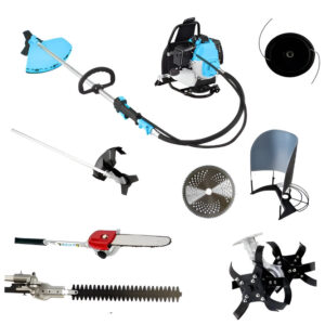 Siddhi 4 Stroke Backpack Brush Cutter with 6 in 1 Multi Accessories with 35cc Engine