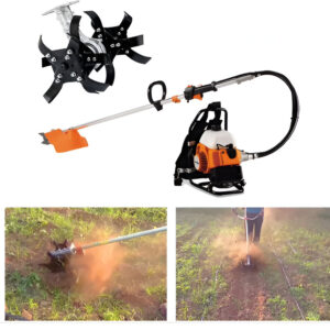 Siddhi Backpack Brush Cutter with Round Tiller Attachment, 4-Stroke 31CC