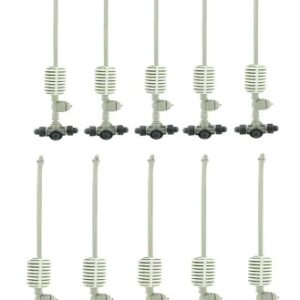 4 Way Fogger Assembly Unit with Check Valve for Garden, Greenhouses (Pack of 10)
