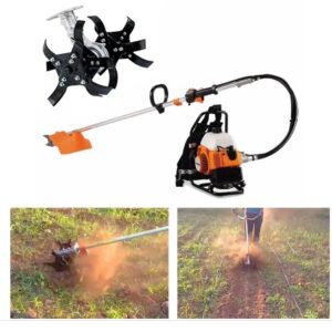 Siddhi Back pack 2 strokes 52 cc brush cutter with round tiller attachment